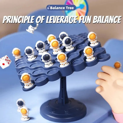 Kid Astronaut Balance Tree Math Board Game Frog Swing Stack Balance Game for Two Player Party Family Tabletop Puzzle Toy Gift