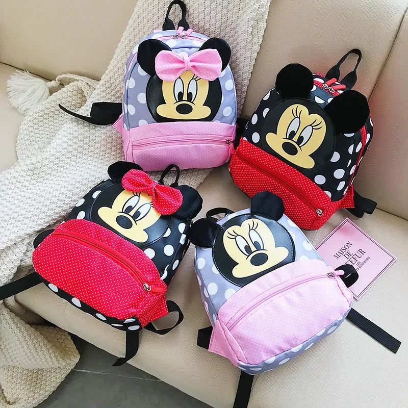 Disney Cute Backpack for Baby Boys Girls Pink Minnie Mickey Mouse Children Lovely Schoolbag Kindergarten Schoolbag Kids Gift