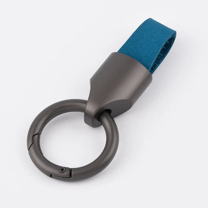 Fashion Durable Leather Car Key Ring Keychain Holder Accessories Suitable for Most Car Keys Keyholes Larger Than 1.2cm/0.47in