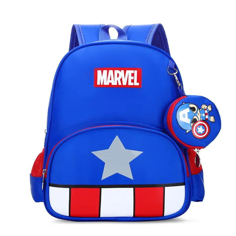 New Disney Backpacks For Children Cartoon Spider Captain Boys Shoulders Bags Students Fashion Schoolbags Large Capacity