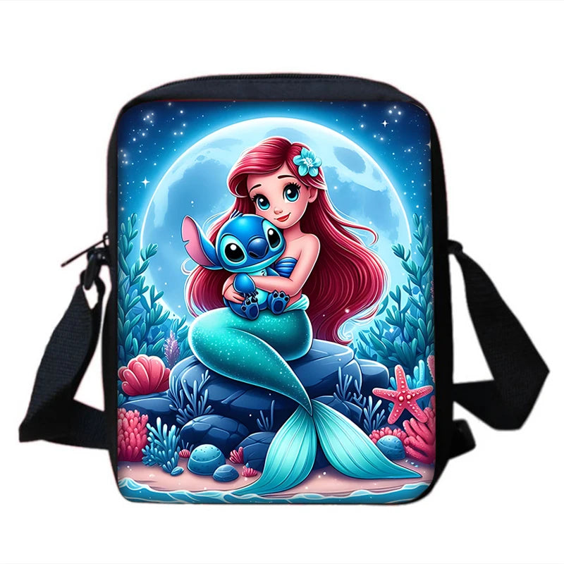 3Pcs Set Cute Princess Ariel Child Backpacks Shoulder Bag Pencil Case Pupil Large Capacity School Bags for Boys Girls Best Gift