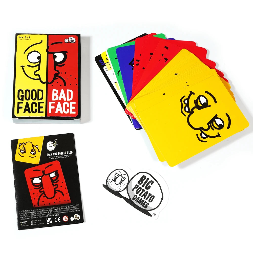 Good Face Bad Face Card Game Hilarious Party Travel Game for Family