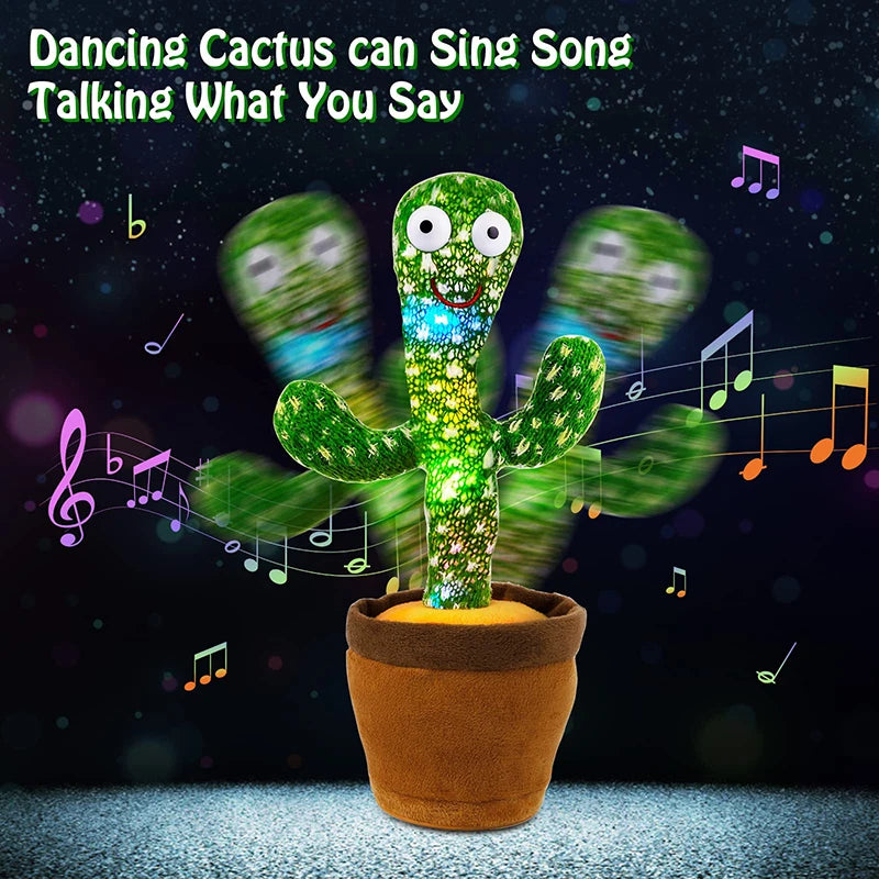 Dancing Talking Cactus Toy for Baby Toddler Boys Girls Gifts Singing Mimicking Cactus Toy Recording Repeating Cactus Baby Toy