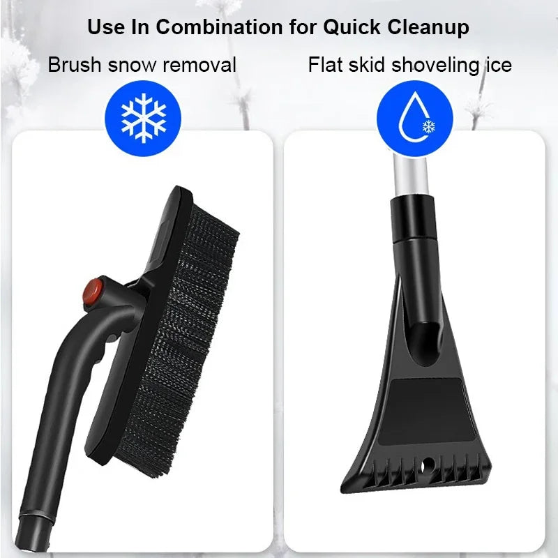 Car Snow Shovel Extendable Ice Scraper Snow Brush Detachable Windshield Snow Remove Broom Winter Auto Cleaner Tool Accessories