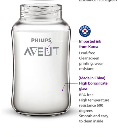 PHILIPS AVENT Newborn baby  Wide caliber High borosilicate glass feeder Anti choking Anti-Colic 0-6 months or more 160ml 240ml