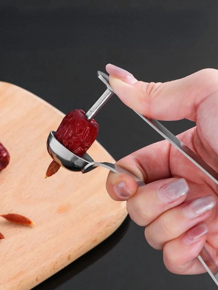 Cherry Core Remover Stainless Steel Multifunctional Jujube Pitting Device Enucleator Household Kitchen Gadget Tools Cool Gadgets