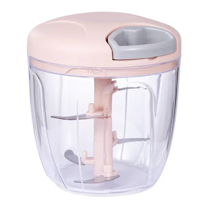 500/900ML Hand Chopper Manual Rope Food Processor Silcer Shredder Salad Maker Garlic Onion Cutter Kitchen Tool Accessories