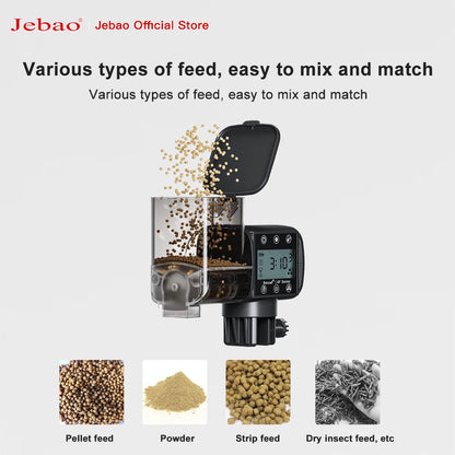 Jebao Jecod New Aquarium Fish Tank Feeder Intelligent Automatic Feeder Digital Timing Wifi Wireless Remote Control Fish Feeding