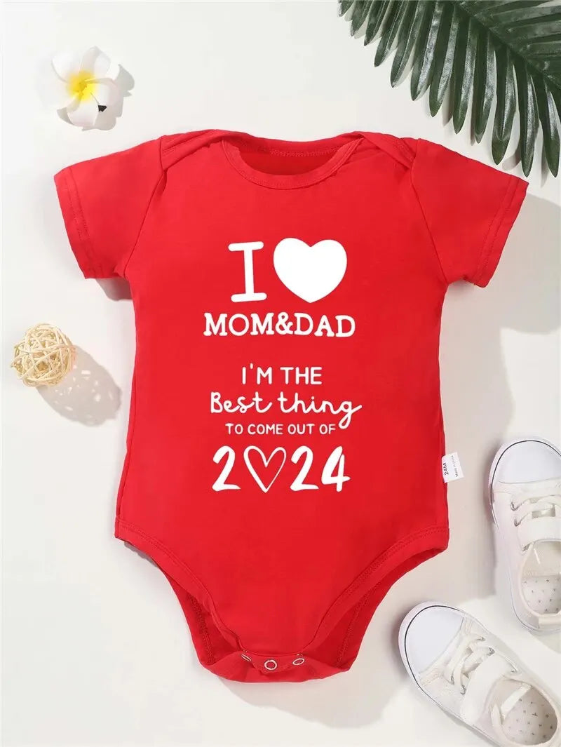 I LOVE MOM&DAD Baby Romper