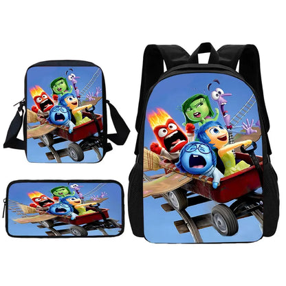 Cute Cartoon Inside Out 2 Child School Backpack With Shoulder Bag Pencil Bags School Bags for Boys Girls Best Gift