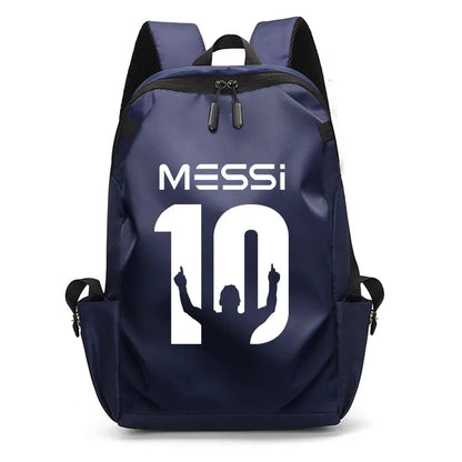 Football Super Stars MES SI Backpack Boy Girl Unisex College Student Backpack Women Men Laptop Teens Student USB Port Rucksack