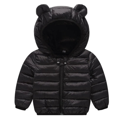 Kids Thick Warm Coats Winter Children's Fleece Hooded Jackets Autumn Cashmere Padded Snowsuit Boys Girls Cotton Outerwear 2-6Y