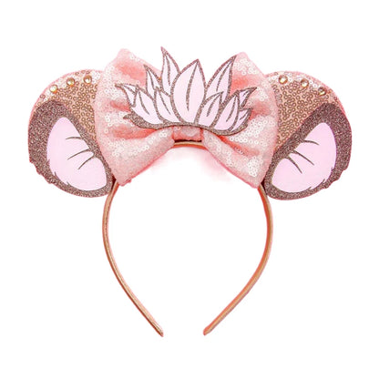 2023 Newest Mickey Mouse Ears Headband Kid Adult Festival Party Sequins Bow Hairband Women Baby Girl Party Hair Accessories Gift