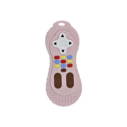 Baby Silicone Teether Toys Remote Control Shape Teether Rodent Gum Pain Relief Teething Toy Kids Sensory Educational