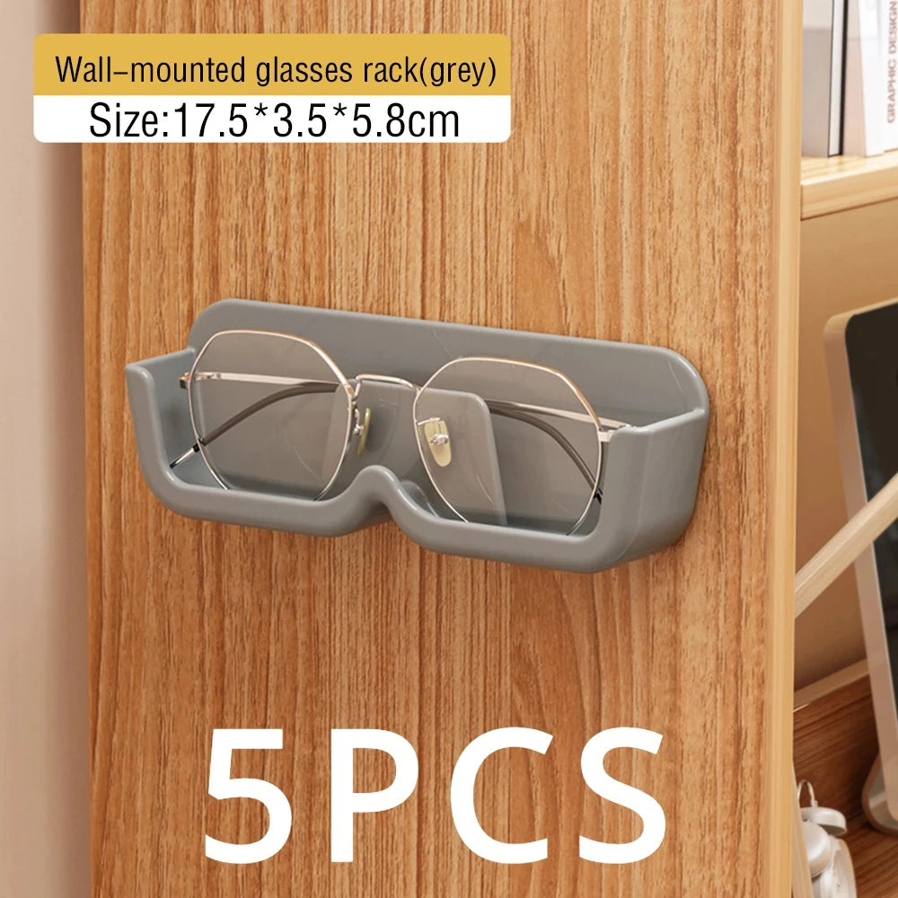 Glasses Display Cabinet Sunglasses Storage Box Wall Mounted Perforated Free Sunglasses Storage Glasses Rack Home Tidying