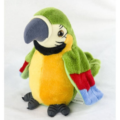 Talking Macaw Parrot Repeat What You Say Stuffed Animal Plush Toy Electronic Record Animated Bird Speaking Parrot Pet Plush Toys