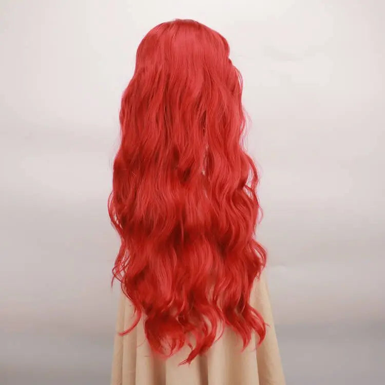 Red clothing descendants 4 new girls Halloween dressing clothing children's movie "Little Red Rise" birthday dress kit wig