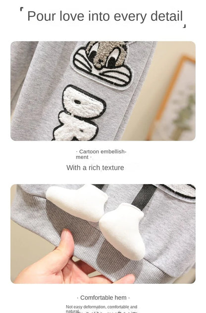 Autumn Kid Boy Clothes Set Cartoon Printed Sweatshirts Pullover Top and Pants Bottom 2pcs Suit Children Girls Outfits Tracksuits