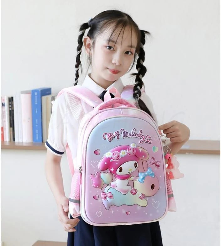 Lovely Kuromi Melody New Backpack For Girls Hello Kitty Princess School Bags Kids Satchels Kindergarten Bookbag Mochila Infantil