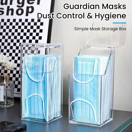 Mask Storage Box with Cover Dustproof Household Mouth and Nose Cover Entry Door Desktop Porch Transparent Mask Box