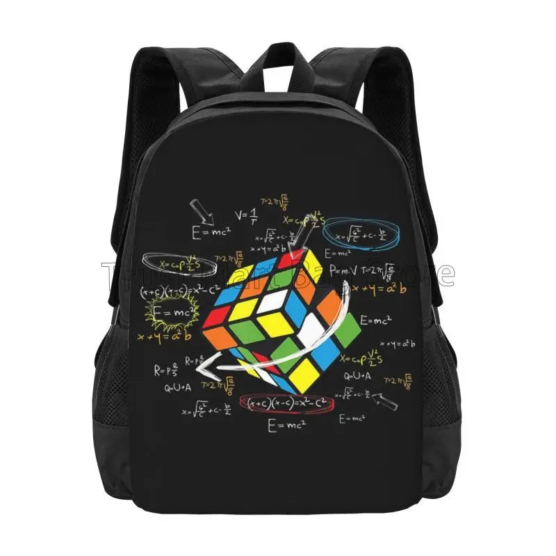 Math Rubiks Rubix Cube Caps Travel Backpack for Boys Girls School Bookbag Lightweight Water Resistant Daypack for Travel Picnic