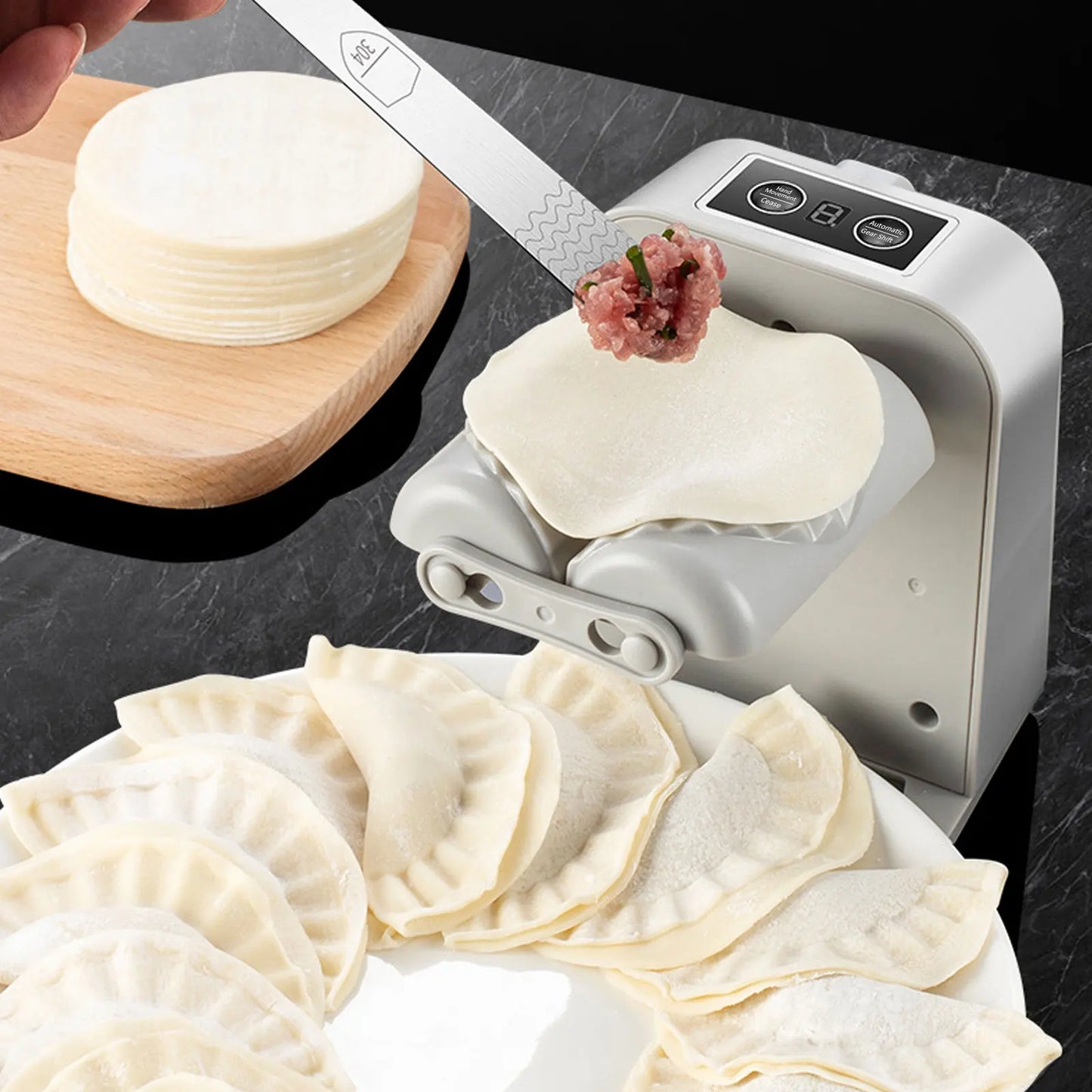 Automatic Electric Dumpling Maker Artifact DIY Machine Mould Pressing Dumpling Skin Manual Mould Rechargeable Kitchen Gadget