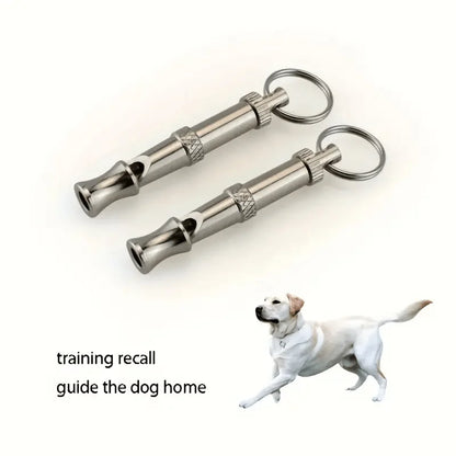 1/2Pcs Dog Whistle To Stop Barking, Adjustable Sound Pitch Dog Whistle With Keychain, Professional Recall Pet Puppy Cat Dog