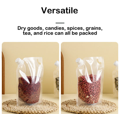 Grain Storage Bag Portable Insect Proof Moisture Proof Fresh Keeping Bag Recyclable Portable Transparent Grain Storage Bags