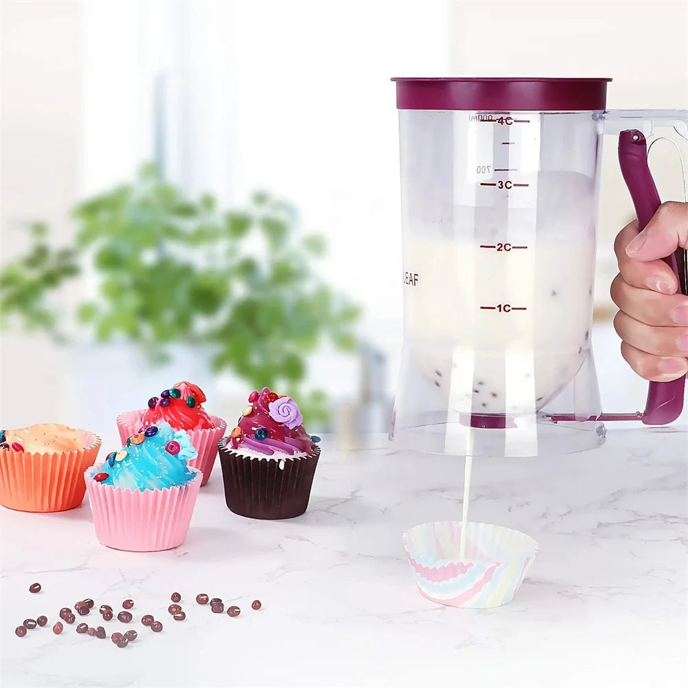 1Pc Pancake Cupcake Batter Dispenser, Collapsible Batter For Cupcakes, Waffles, Muffin Mixes or Any Baked Goods