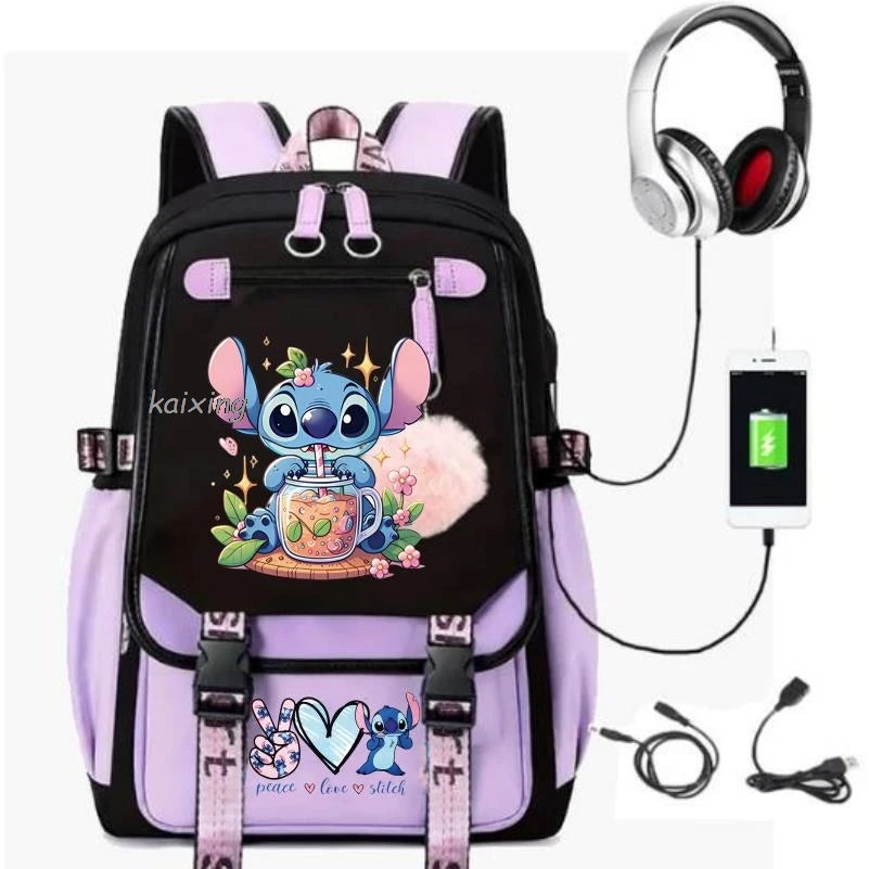 Hot Disney Lilo Stitch Backpack Girls Boys Student Teenager Back To School Rucksack Schoolbag Leisure Bag Women Mochilas Escolar