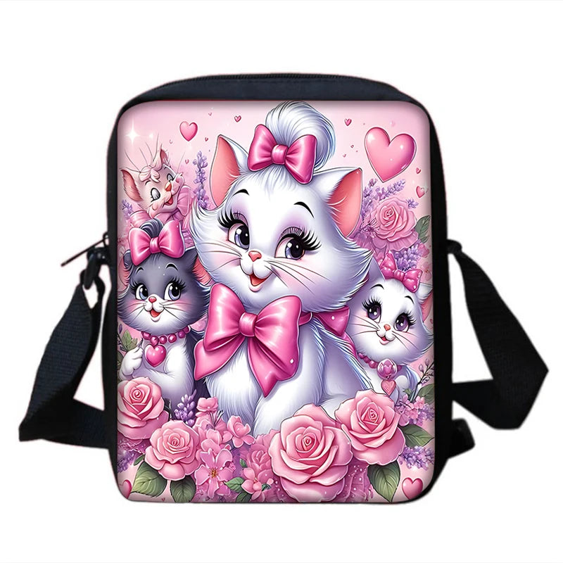 3Pcs Set  Disneys Marie Cat Child Backpacks Shoulder Bag Pencil Case Pupil Large Capacity School Bags for Boys Girls Best Gift