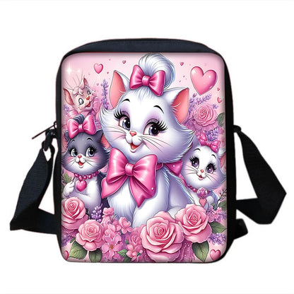 3Pcs Set  Disneys Marie Cat Child Backpacks Shoulder Bag Pencil Case Pupil Large Capacity School Bags for Boys Girls Best Gift