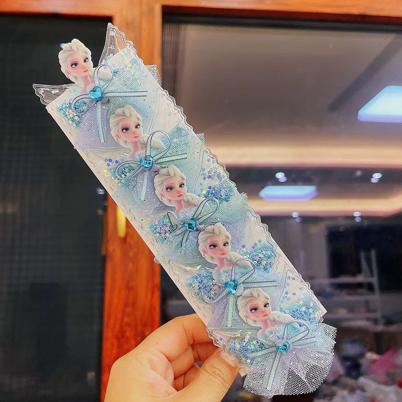 Disney Frozen Hairpins Princess Elsa Hair Clip for Children Girl Hair Accessories Birthday Gifts