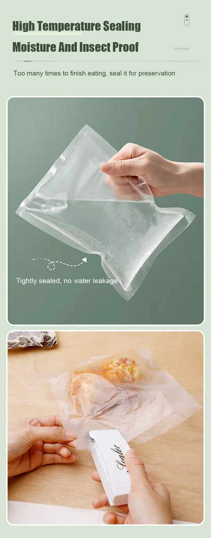 Plastic Heat Bag Sealer Food Packaging Sealing Machine Portable Snack Bag Sealing Clip Kitchen Storage Accessories Home Gadgets