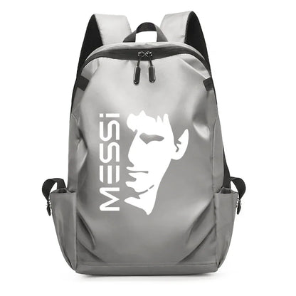 Football Super Stars MES SI Backpack Boy Girl Unisex College Student Backpack Women Men Laptop Teens Student USB Port Rucksack