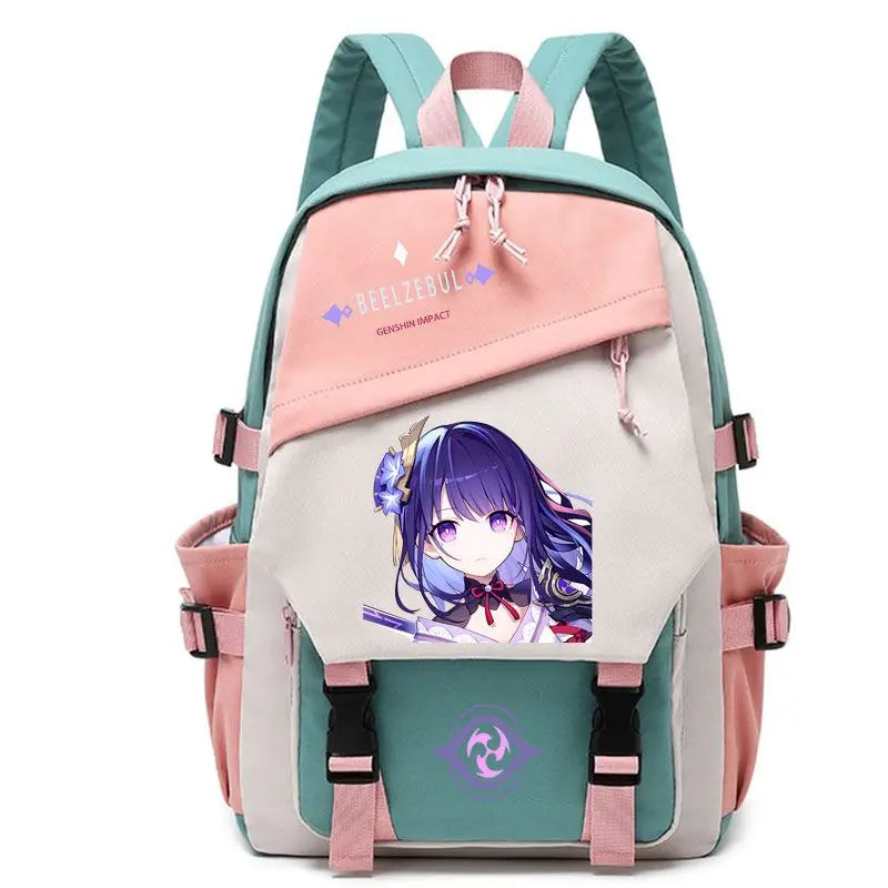 Genshin Impact Anime Cosplay Students School Bag Backpack Beelzebul Ayaka Xiao Bookbag Travel Rucksack Outdoor Boys Girls Gifts