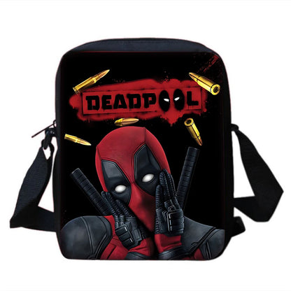 3Pcs Set Deadpools Heroes Child Backpacks Shoulder Bag Pencil Case Pupil Large Capacity School Bags for Boys Girls Best Gift