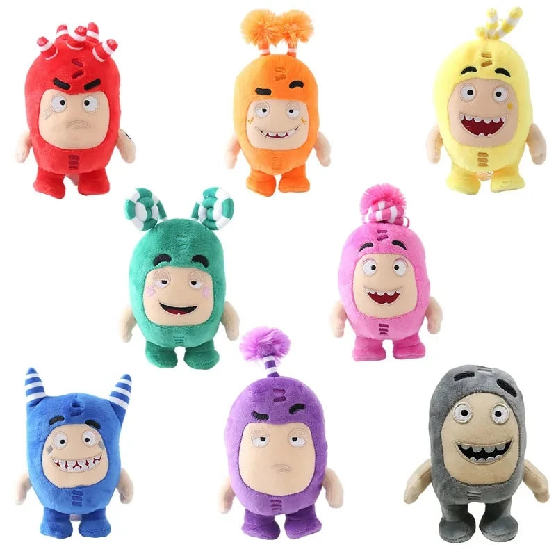 18cm Cartoon Oddbods Anime Plush Toy Treasure of Soldiers Monster Soft Stuffed Doll Fuse Bubbles Zeke Jeff Kids Birthday Gift