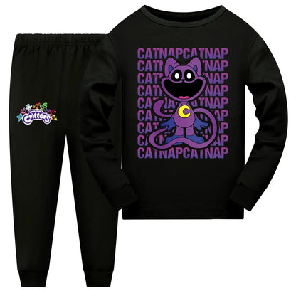 Hot Smiling Critters Peripheral Long-sleeved and Long-pants Pajamas Set for Boys and Girls, The Best Birthday Gift