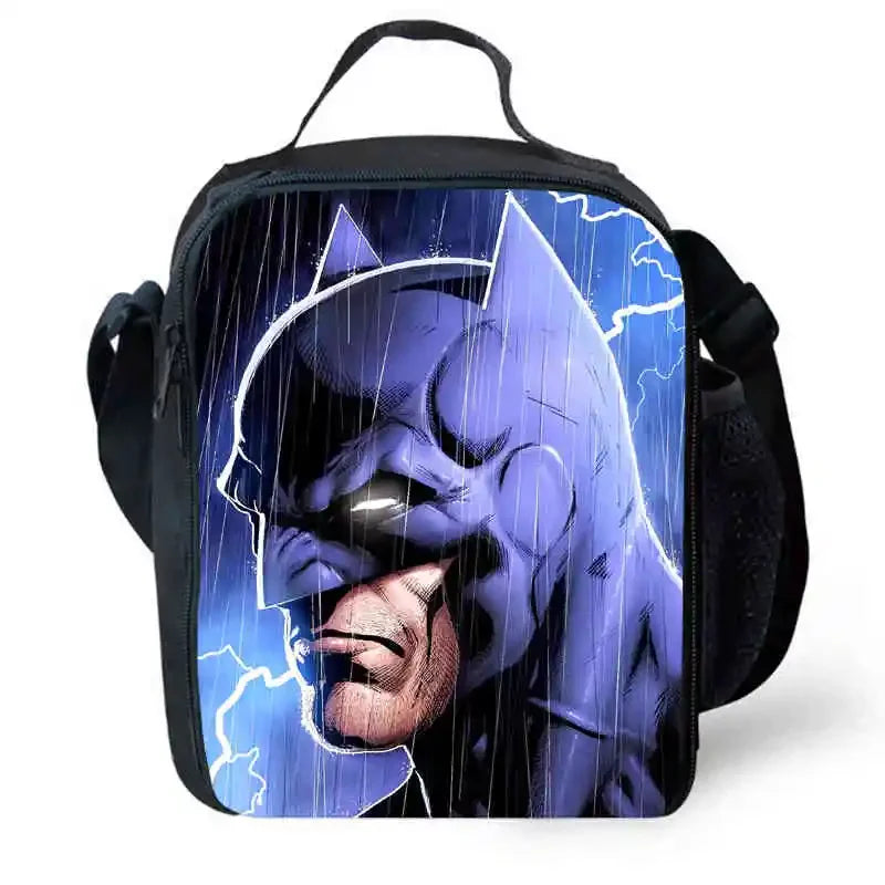 Cartoon Super Hero B-BatmanS Child School Backpack,Lunch Bags,Pencil Bags For Kindergarten,Best Gift For Boys and Girls