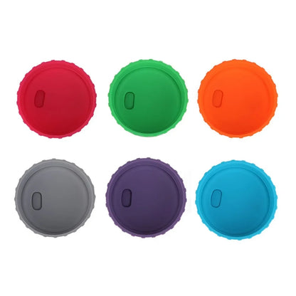 6Colors Silicone Soda Can Lid Reusable Can Stopper for Soda Beer Drinks Juice Coke Beverage Fits Standard Cans Protecto Coke Can