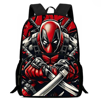 3Pcs Set Deadpools Heroes Child Backpacks Shoulder Bag Pencil Case Pupil Large Capacity School Bags for Boys Girls Best Gift