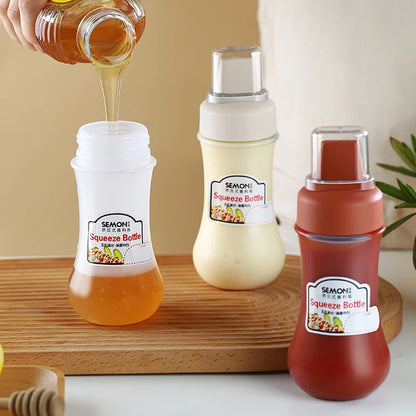 Porous Squeeze Sauce Bottle,350ML Tomato Honey Salad Dressing Container,Kitchen Condiment Dispenser for Ketchup,BBQ Sauces, Oil