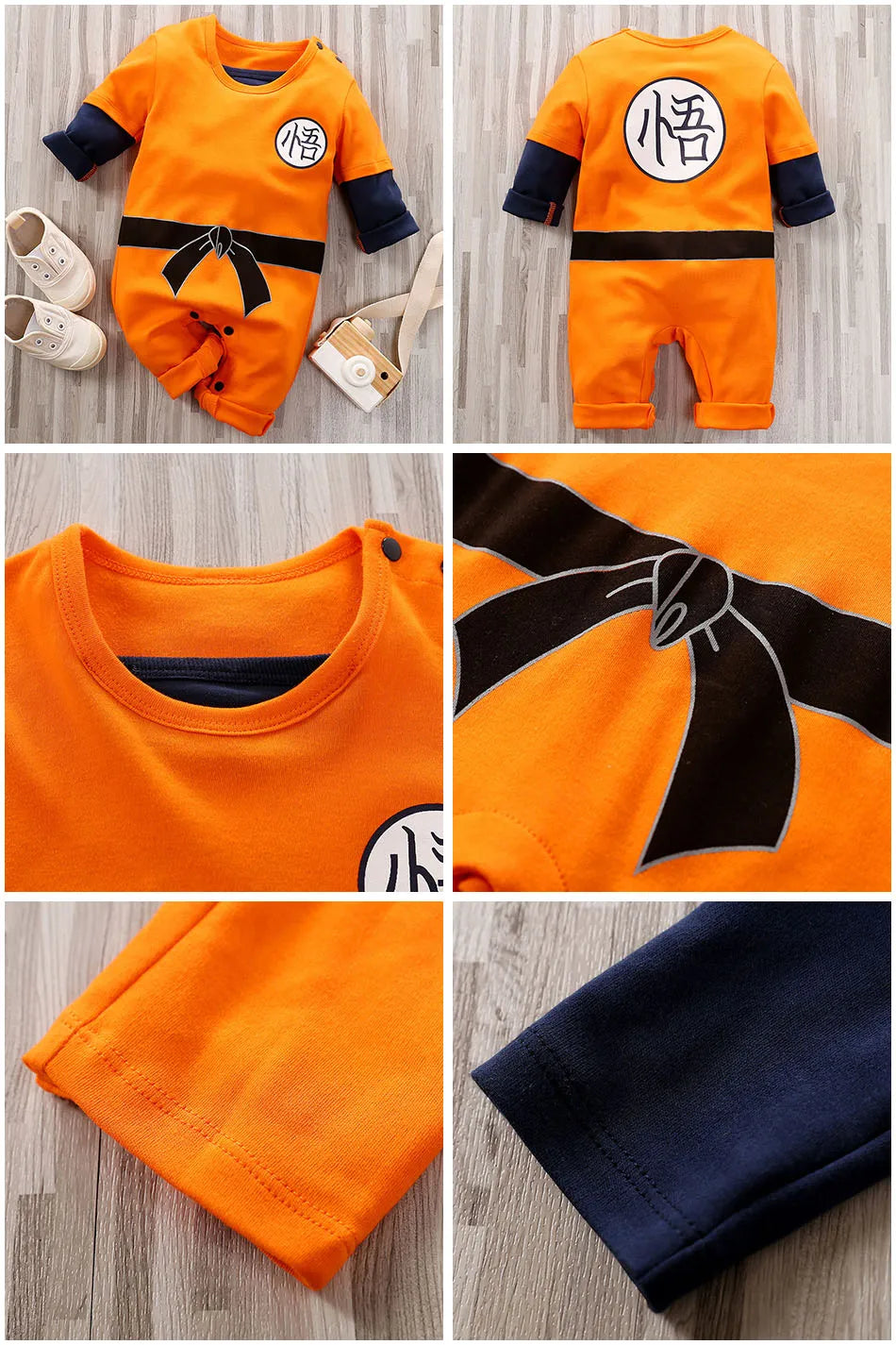 Baby Anime Clothes Vegeta Rompers Newborn Kuririn Roshi Training Outfit Infant Kids Halloween Cartoon Cosplay Costume Jumpsuit