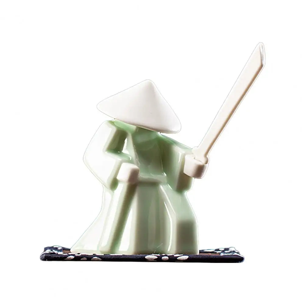 Incense Stick Burner Unique White-Porcelain Incense Stick Holder Chinese Ceramic Samurai Censer Holder Home Decor for Home