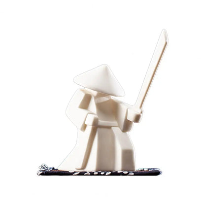 Incense Stick Burner Unique White-Porcelain Incense Stick Holder Chinese Ceramic Samurai Censer Holder Home Decor for Home