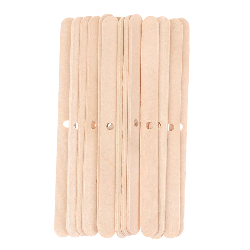 50PCS Wooden Candle Wick Holders Simple Aromatherapy Candles Bars Holders for Candle Making Fixing Tool with Hole Wooden Stick