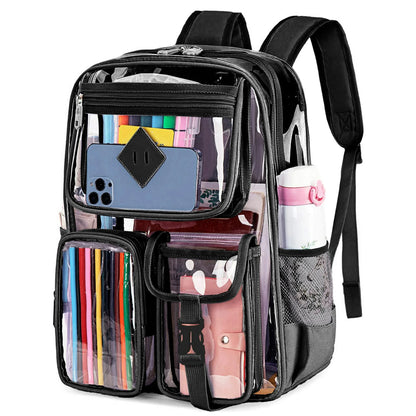 Large Clear Backpack Heavy Duty Stadium Approved Girls Backpack Waterproof Pvc Transparent Backpacks for Girls