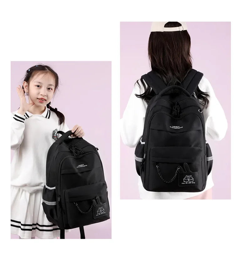 elementary school student girl bag cute school backpack children pink bookbag primary school satchel kid large capacity backpack