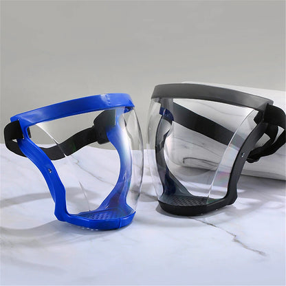 Transparent Full Faceshield Reusable Dustproof Anti-fog Mask HD Safety Glasses Kitchen Protection Anti-splash Mask With Filters